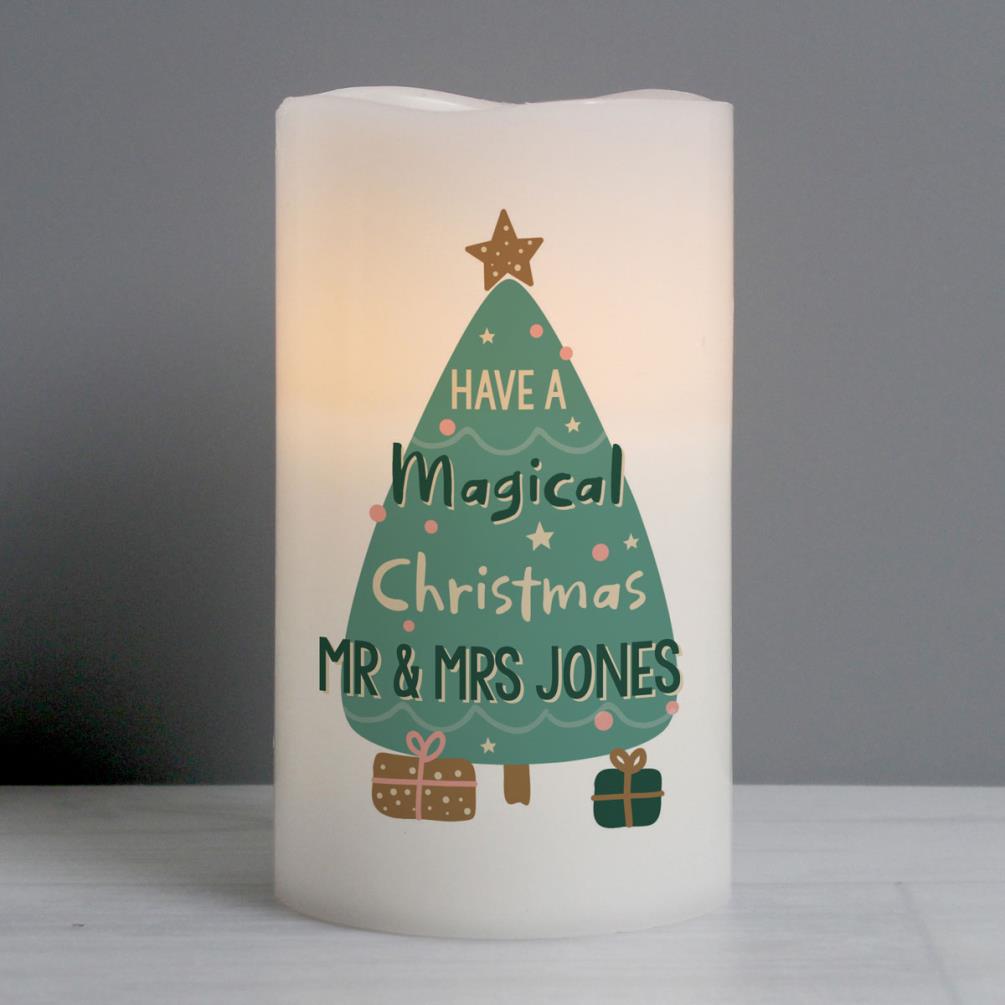 Personalised Have A Magical Christmas LED Candle Extra Image 2